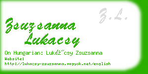 zsuzsanna lukacsy business card